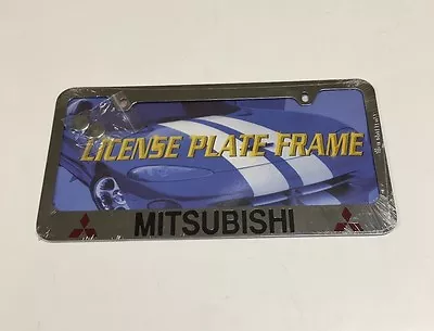 1 Pc Engraved Mitsubishi Stainless Steel Metal License Plate Frame  Lpf-322 Mi • $10