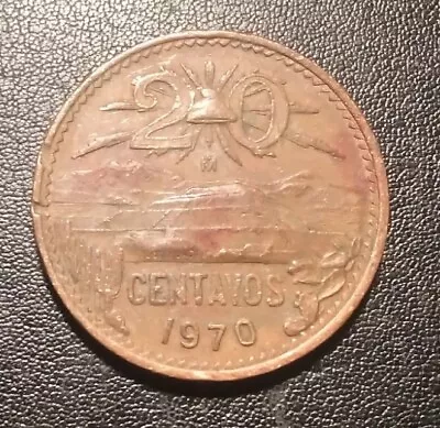 1970 Mexico 20 Centavos Coin • $3