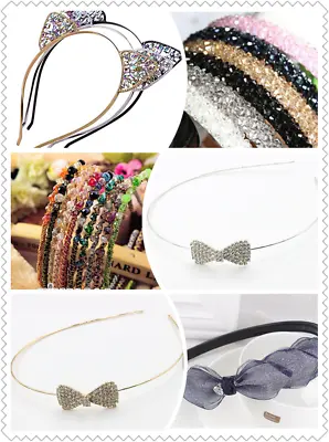 £2.99 • Buy UK Women Jewel Gems Pearl Headband Crystal Hair Band Girl Ladies Headwear