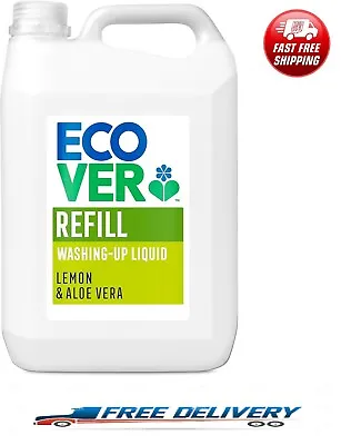 Ecover Washing Up Liquid Refill Lemon & Aloe Vera 5 L (Pack Of 1) FRESH • £15.99