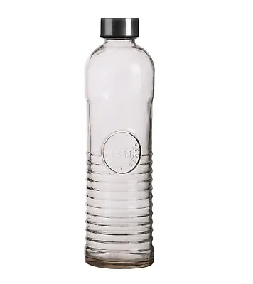 £7.99 • Buy Glass Beverage Water Bottle 1Litre Vintage Airtight Preserve Fridge Screw Cap 