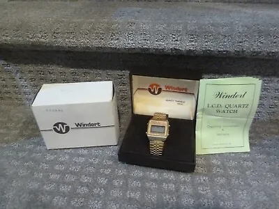 Windert Globetrotter LCD Quartz Watch With Original Box RARE Vintage Antique • $19.99
