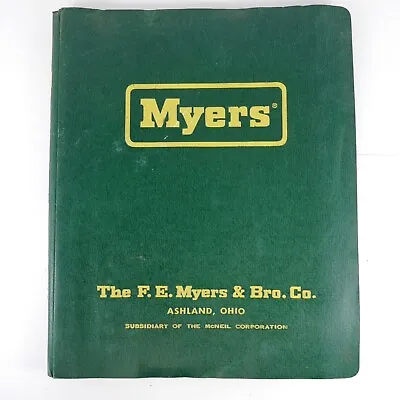 Vintage F.E. Myers Sales Binder Submersibles Sump Pump Catalog 1966 Ashland Ohio • $22.49