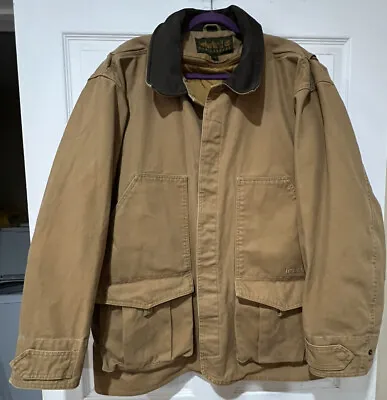 Timberland Weather Gear Men's XL Zip Out Lining Canvas Coat Field Jacket Pockets • $34.99