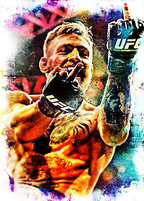 2022 CONOR McGREGOR 10/10 ORIGINAL PRINT ART SKETCH CARD ARTIST SIGNED • $35