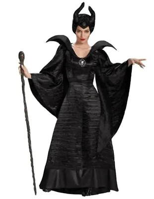  Maleficent Fancy Dress Devil Costume Deluxe Evil Queen Wicked Costume Halloween • £19