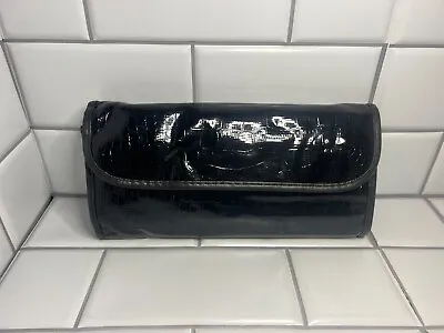 BH Cosmetics Black Patent Leather Folding Brush Makeup Bag - Holds 12 Brushes • $4.99