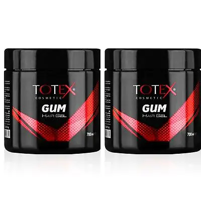 Totex Hair Styling Gel 700ml Gummy Gum Gel TOTEXUK (2 Pcs) • £14.99