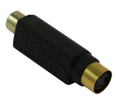 S-Video (4-Pin) Female To RCA/Composite Female Adapter  Gold Plated • $1.25