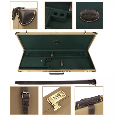 TOURBON Vintage Canvas Shotgun Case Safety Storage Cabinet Fits 28 -32  Barrels • $439.99