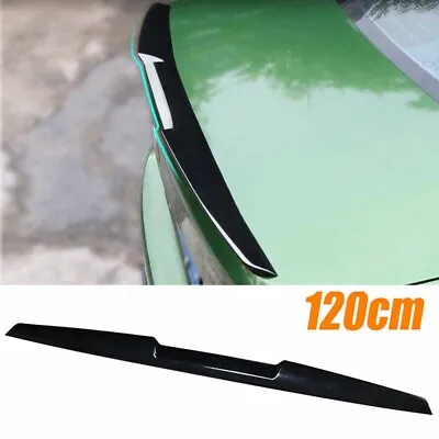 120CM Black Universal Car Rear Roof Lip Spoiler Tail Trunk Wing Sticker TPU 1PC • $34.25