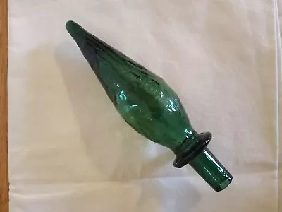 Vintage Green Glass Genie Bottle Topper • $40