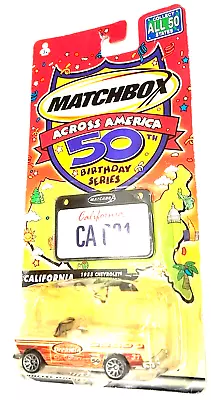 Matchbox Across America 50th Birthday Series California 1955 Chevrole New Sealed • $5.35