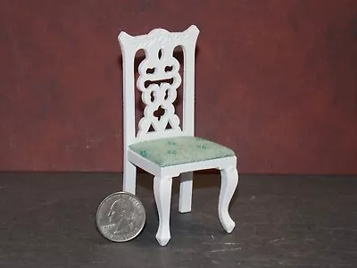 Dollhouse Miniature Kitchen Chair White 1:12 One Inch Scale P248 Dollys Gallery • $13.99