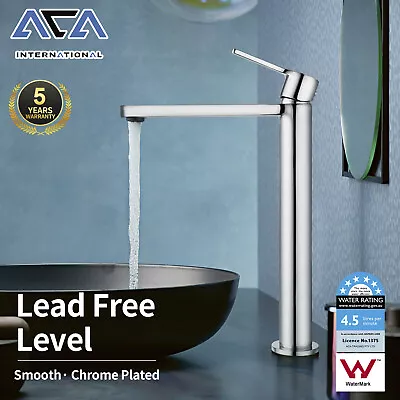 ACA Bathroom Basin Mixer Vanity Tap Laundry Sink Brass Silver High Faucet Spout • $95