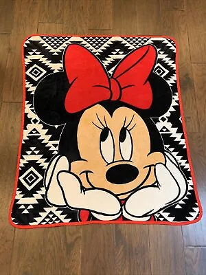 Northwest Disney Fleece Throw Blanket Classic Minnie Mouse 38 1/2 X 46 1/2 MINT • $33.95