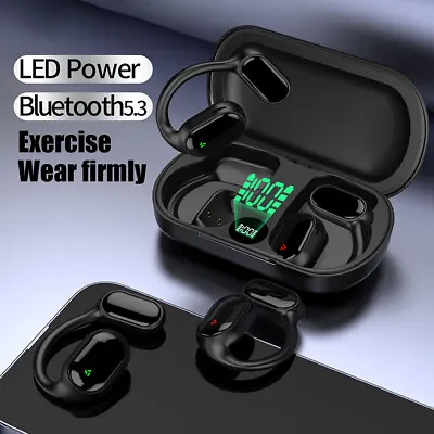 $16.88 • Buy Bone Conduction Headphones Bluetooth 5.3 Wireless Earbuds Outdoor Sport Ear Hook