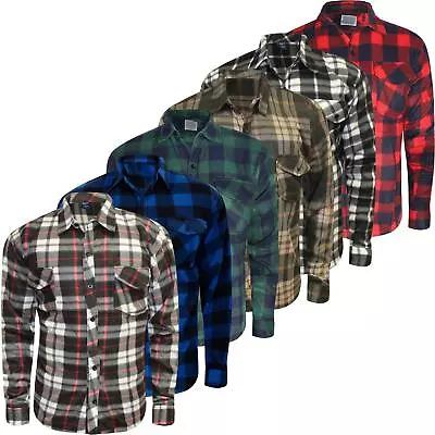 £11.99 • Buy Mens Checked Soft Fleece Lumberjack Warm Winter Casual Work Buttoned Shirt
