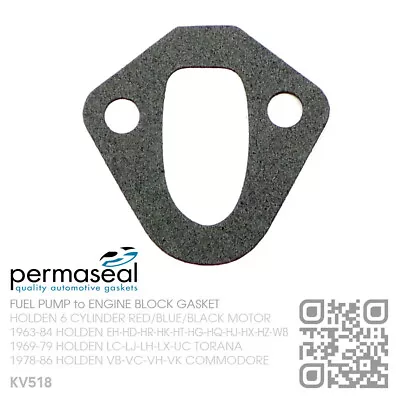 Permaseal Fuel Pump Gasket 6 Cyl 173 & 202 Motor [holden Vb-vc-vh-vk Commodore] • $14.50