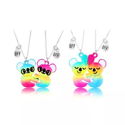 Half Heart Pendant Necklace Friendship Koala Panda Necklace Jewelry • £6.44