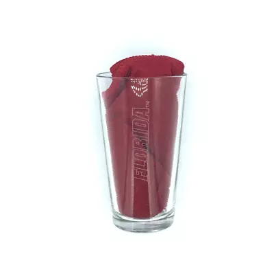 FLORIDA GATORS NCAA 17oz TEAM LOGO LASER ETECHED PINT GLASS FROM HUNTER • $6