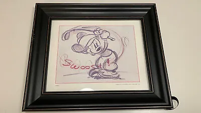 Disney Mickey Mouse “Canine Caddy” Swoosh Framed Golf Print 1941 Story Sketch￼￼ • $39.99