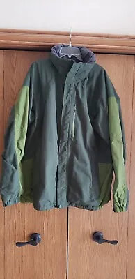 Men's Marmot Membrane Rain Jacket 2 Tone Green Waterproof Hooded Packable Nylon • $49.99