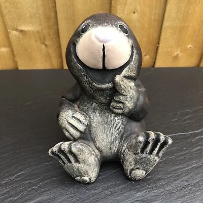 Mole Sitting Upright - Painted Stone Garden Ornament - Mole185 • £16