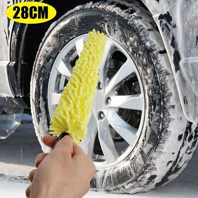 Car Wheel Tire Rim Cleaning Brush Plastic Handle Sponge Brushes Car Accessories • $7.08