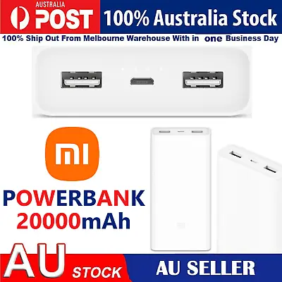 $32.95 • Buy Xiaomi Mi Power Bank 2C 20000mAh Fast Charging Portable Battery 2 USB Micro Usb