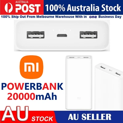 $32.95 • Buy Xiaomi Mi Power Bank 2C 20000mAh Fast Charging Portable Battery 2 USB Micro Usb