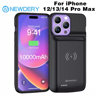 NEWDERY Wireless Charging Battery Charger Case For IPhone 12 13 14 Pro Max • $31.50