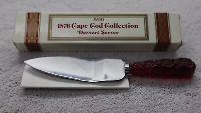 Vintage Avon 1876 Cape Cod Ruby Red Dessert Pie Cake Serving Knife W/BOX • $9.95