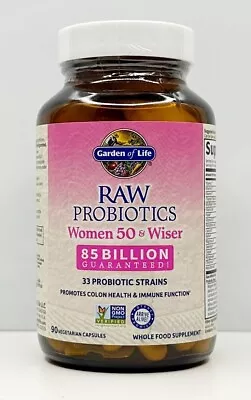 $34.95 • Buy Garden Of Life Raw Probiotics Women 50 & Wiser 85 Billion 90 Capsules 09/2023+