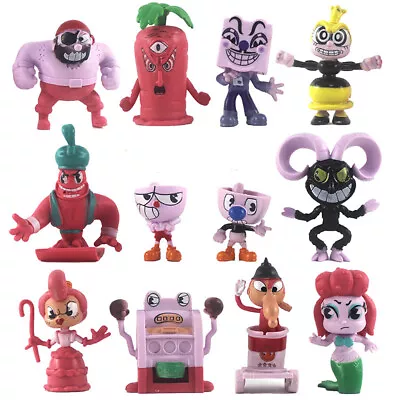 12PCS Mini Cuphead Action Figure Model Toys Kid Child Gift Cake Topper Decor Set • $29.06