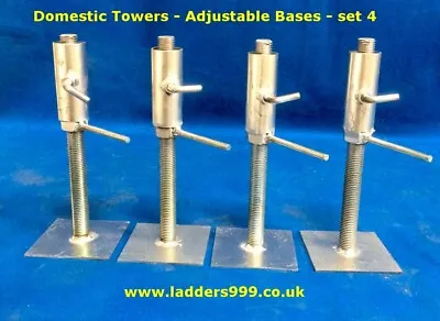 Scaffold Tower Set Of 4 Adjustable Legs - Free Next Working Day Delivery • £99