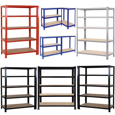 1.5M Garage Shelving Racking Heavy Duty Warehouse Unit 5Tier 70/120cm Work Bench • £49.95