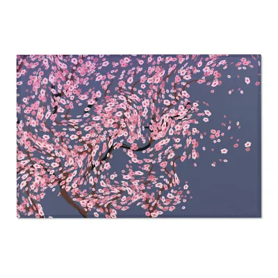 Cherry Blossom - Area Rug - Sad Little Frenchie - French Bulldog • $36.36
