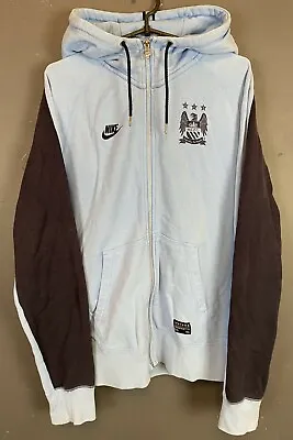 Nike Men's Fc Manchester City Jacket Hoodie Hooded Soccer Football Size M Medium • $47.99