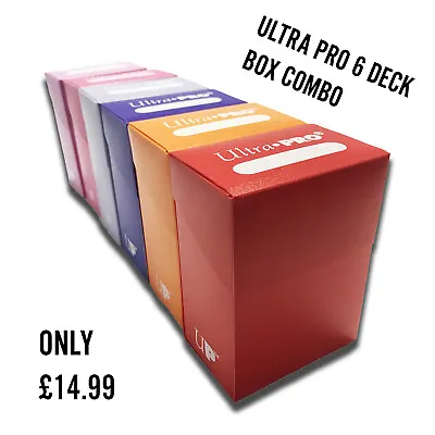 ULTRA PRO TRADING CARD DECK BOX 6 BOX COMBO - MTG Yugioh POKEMON HOLDS 80 CARDS • £14.99