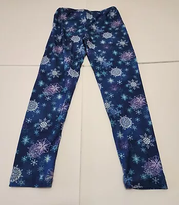 Disney Frozen - Girls Snowflake Leggings - Size M • $9.75