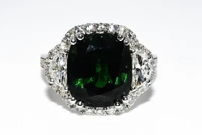 $400000 11.00ct Agta Certified Natural Tsavorite & Diamond Cocktail Ring 18k • $186509.15