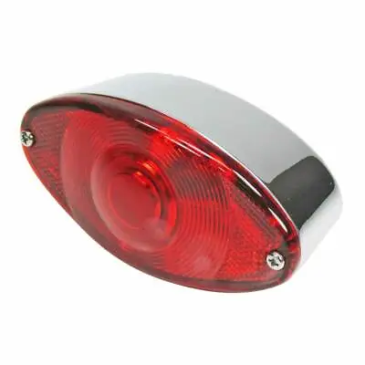 Cat Eye Vintage Motorcycle Tail Light W/License Plate Light 12V Dual Filament • $29.99