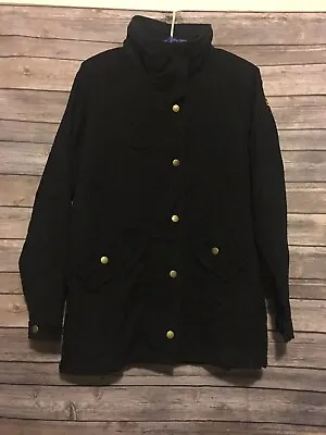 Zaful Womens Jacket Size Medium Black Corduroy Military Style Zip Snap NEW • £17.72