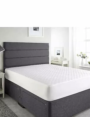 Extra Deep Premium Quilted Mattress Protector Fitted Bed Cover In All Sizes • £7.49