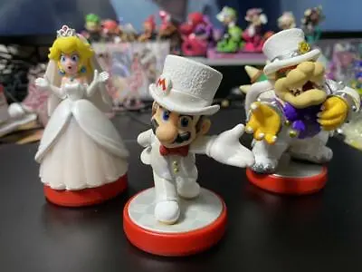 $112.94 • Buy Figure Amiibo Super Mario Odyssey Triple Wedding Set Mario Peach Bowser