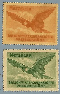 ES1900 Poster Stamps Advertising:  Metzeler Gum Industrie - Balloon Aeropl.mater • $21