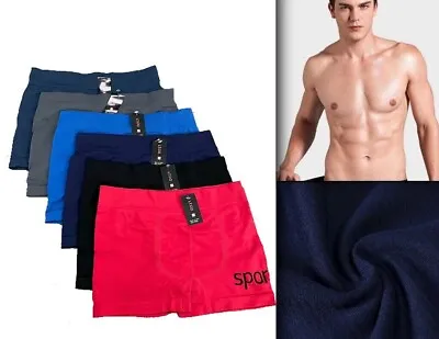 Lot 4 Pack Mens Microfiber Boxer Briefs Underwear Compression Stretch Sport #LT1 • $13.99