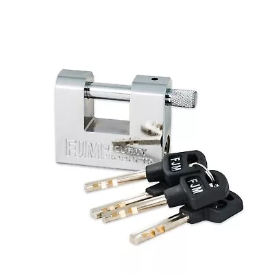 FJM Security Products SPSA60-KA Triple Chrome Plated D-Shaped Security Padlock • $47.79