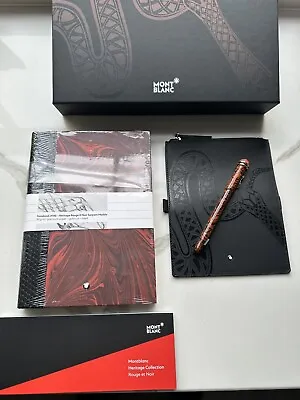 Montblanc Heritage Red And Black Snake Marble Fountain Gift Set 124033 29167G • $734.51